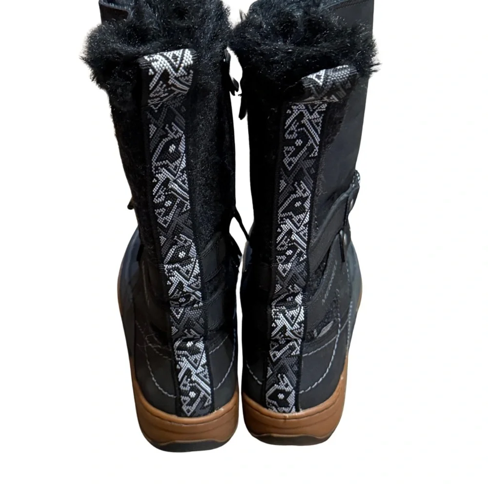 Merrell Womens‎ Sylva Tall Waterproof Winter Snow Boots Black Leather 5.5 - Picture 3 of 8